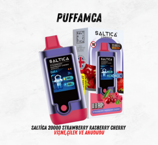 Saltica 20000 strawberry rasberry cherry puff sipariş ver - puffamca