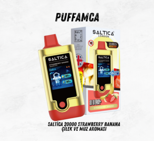 Saltica 20000 strawberry banana puff sipariş ver - puffamca